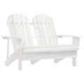 vidaXL, vidaXL 2-Sitzer Adirondack-Gartenbank Massivholz Tanne Weiß