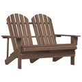 vidaXL, vidaXL 2-Sitzer Adirondack-Gartenbank Massivholz Tanne Braun