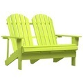 vidaXL, vidaXL 2-Sitzer Adirondack-Gartenbank Massivholz Tanne Grün
