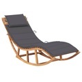 vidaXL, vidaXL Schaukelliege mit Auflage Massivholz Teak