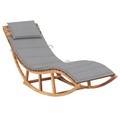 vidaXL, vidaXL Schaukelliege mit Auflage Massivholz Teak