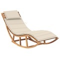 vidaXL, vidaXL Schaukelliege mit Auflage Massivholz Teak