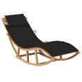 vidaXL, vidaXL Schaukelliege mit Auflage Massivholz Teak