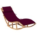 vidaXL, vidaXL Schaukelliege mit Auflage Massivholz Teak