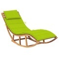 vidaXL, vidaXL Schaukelliege mit Auflage Massivholz Teak