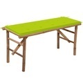 vidaXL, vidaXL Klappbare Gartenbank mit Auflage 118 cm Bambus