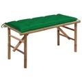 vidaXL, vidaXL Klappbare Gartenbank mit Auflage 118 cm Bambus