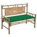 vidaXL, vidaXL Gartenbank mit Auflage 120 cm Bambus