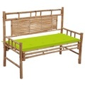 vidaXL, vidaXL Gartenbank mit Auflage 120 cm Bambus