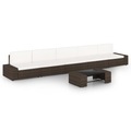 vidaXL, vidaXL 6-tlg. Garten-Lounge-Set mit Kissen Braun Poly Rattan