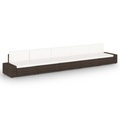 vidaXL, vidaXL 5-tlg. Garten-Lounge-Set mit Kissen Braun Poly Rattan