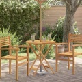 vidaXL, vidaXL Klappbarer Gartentisch Ø60x75 cm Massivholz Eukalyptus