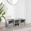 vidaXL, vidaXL Schuhbank Betongrau 105x35x35 cm Spanplatte