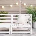 vidaXL, vidaXL Garten-Ecksofa Weiß Kiefer Massivholz