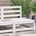 vidaXL, vidaXL Garten-Mittelsofa Weiß Kiefer Massivholz