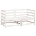 vidaXL, vidaXL Garten-Ecksofas 2 Stk. Weiß Kiefer Massivholz