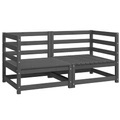 vidaXL, vidaXL Garten-Ecksofas 2 Stk. Grau Massivholz Kiefer
