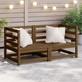 vidaXL, vidaXL Garten-Ecksofas 2 Stk. Honigbraun Kiefer Massivholz