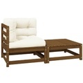 vidaXL, vidaXL 2-tlg. Garten-Lounge-Set mit Kissen Honigbraun Kiefernholz