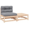 vidaXL, vidaXL 2-tlg. Garten-Lounge-Set mit Kissen Kiefer Massivholz