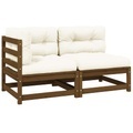vidaXL, vidaXL 2-tlg. Garten-Lounge-Set mit Kissen Honigbraun Kiefernholz
