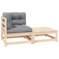 vidaXL, vidaXL 2-tlg. Garten-Lounge-Set mit Kissen Kiefer Massivholz