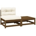 vidaXL, vidaXL 2-tlg. Garten-Lounge-Set mit Kissen Honigbraun Kiefernholz