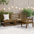 vidaXL, vidaXL Garten-Mittelsofas 3 Stk. Honigbraun Massivholz Kiefer