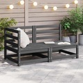 vidaXL, vidaXL 2-tlg. Garten-Lounge-Set Grau Kiefer Massivholz