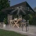 vidaXL, vidaXL Pavillon mit LED-Lichterkette 3x3 m Anthrazit