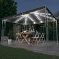 vidaXL, vidaXL Pavillon mit LED-Lichterkette 400x300 cm Anthrazit