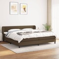 vidaXL, vidaXL Boxspringbett mit Matratze Dunkelbraun 200x200 cm Stoff