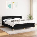 vidaXL, vidaXL Boxspringbett mit Matratze Schwarz 160x200 cm Stoff