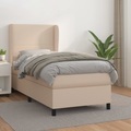 vidaXL, vidaXL Boxspringbett Matratze Cappuccino-Braun 100x200cm Kunstleder