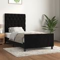 vidaXL, vidaXL Bettgestell mit Kopfteil Schwarz 80x200 cm Samt