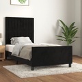 vidaXL, vidaXL Bettgestell mit Kopfteil Schwarz 80x200 cm Samt