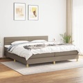 vidaXL, vidaXL Boxspringbett mit Matratze Taupe 200x200 cm Stoff