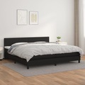 vidaXL, vidaXL Boxspringbett mit Matratze Schwarz 200x200 cm Kunstleder