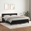 vidaXL, vidaXL Boxspringbett mit Matratze Schwarz 180x200 cm Samt