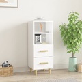 vidaXL, vidaXL Sideboard Hochglanz-Weiß 34,5x34x90 cm Holzwerkstoff