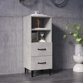 vidaXL, vidaXL Sideboard Betongrau 34,5x34x90 cm Holzwerkstoff