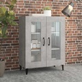 vidaXL, vidaXL Sideboard Betongrau 69,5x34x90 cm Holzwerkstoff