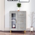 vidaXL, vidaXL Sideboard Betongrau 69,5x34x90 cm Holzwerkstoff