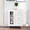 vidaXL, vidaXL Sideboard Hochglanz-Weiß 69,5x34x90 cm Holzwerkstoff