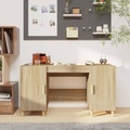 vidaXL, vidaXL Schreibtisch Sonoma-Eiche 140x50x75 cm Holzwerkstoff