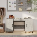 vidaXL, vidaXL Schreibtisch Betongrau 140x50x75 cm Holzwerkstoff