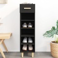 vidaXL, vidaXL Schuhschrank Schwarz 30x35x105 cm Holzwerkstoff