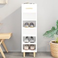 vidaXL, vidaXL Schuhschrank Weiß 30x35x105 cm Holzwerkstoff