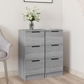 vidaXL, vidaXL Sideboards 2 Stk. Grau Sonoma 30x30x70 cm Holzwerkstoff