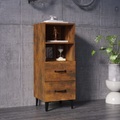 vidaXL, vidaXL Sideboard Räuchereiche 34,5x34x90 cm Holzwerkstoff